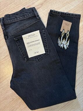 DSTLD Abslt Vintage Straight women Jeans in Black